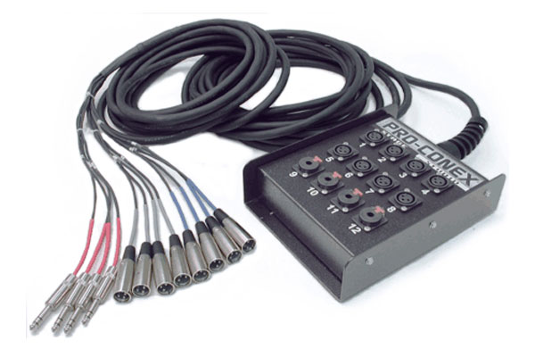 stage drop box 8 xlr inputs 4 jack inputs 15m dc productions